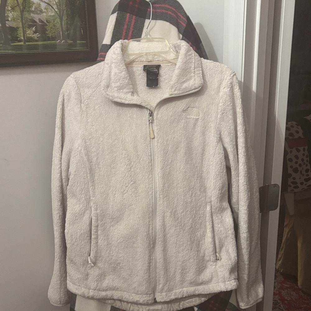 Off-white Northface medium fleece zip up jacket in excellent condition